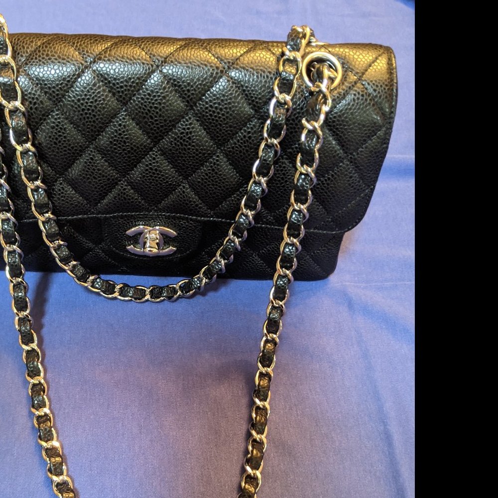 CHANEL Black Double Flap Handbag